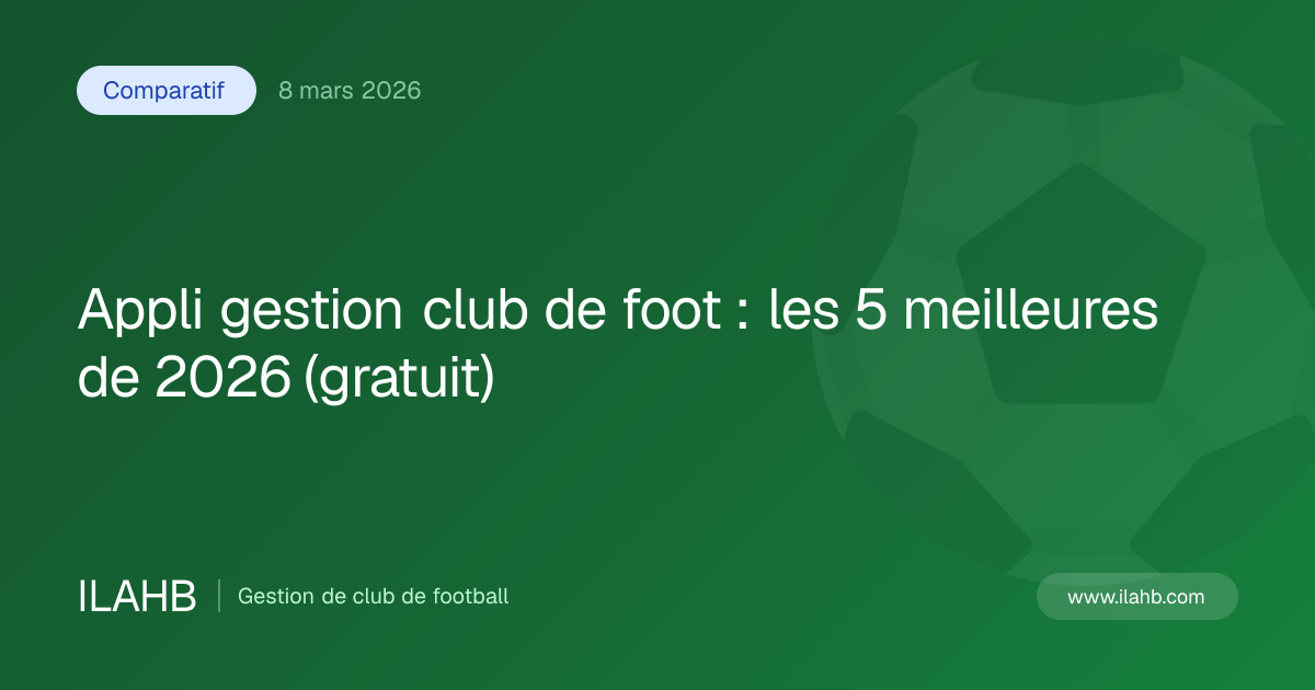 Application gratuite gestion équipe football amateur