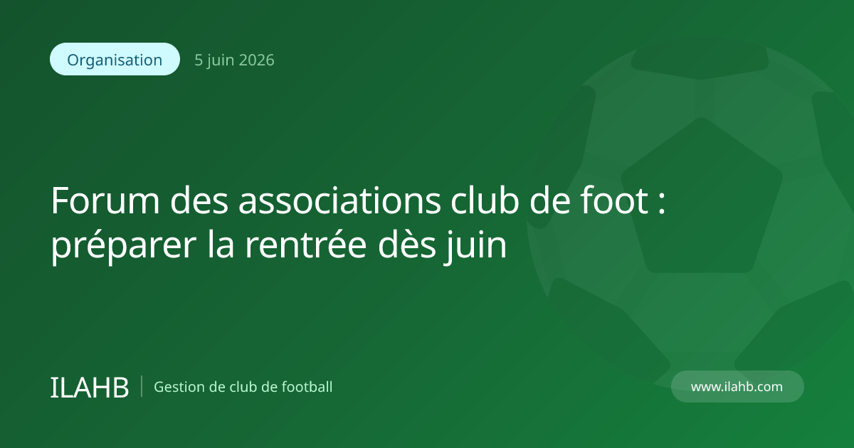 Stand de forum des associations pour un club de football amateur