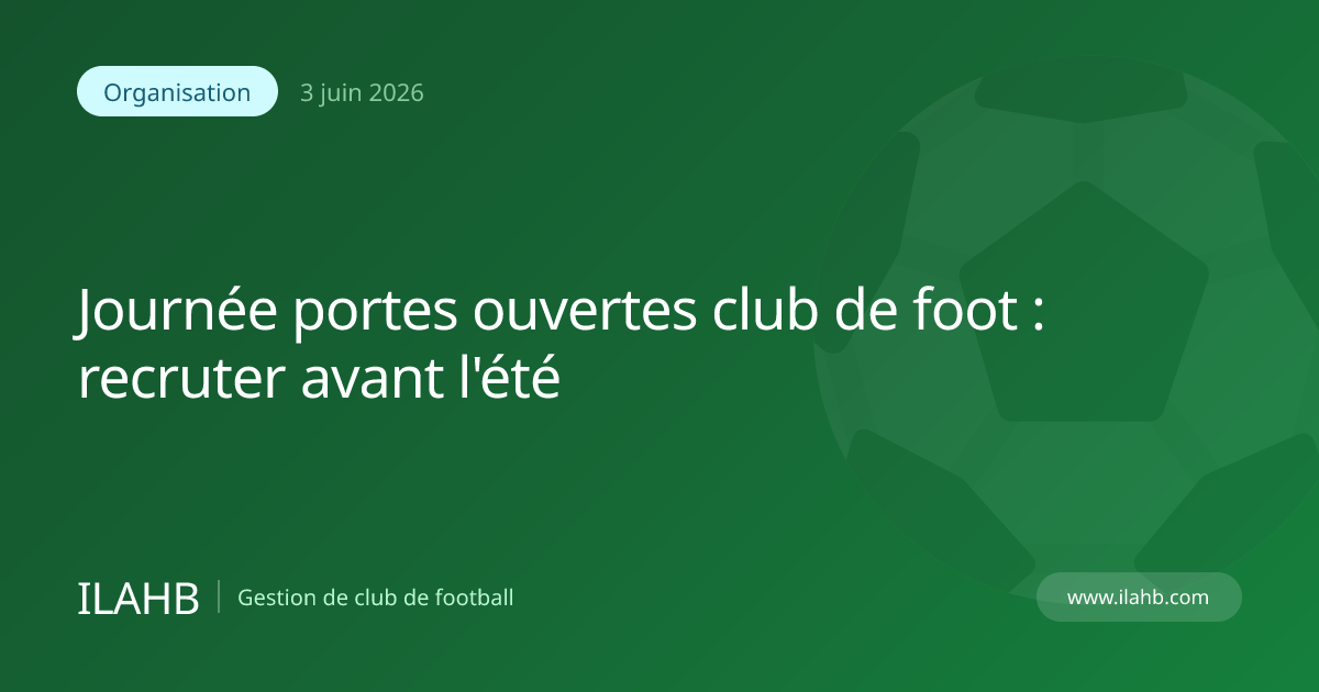 Journée portes ouvertes dans un club de football amateur
