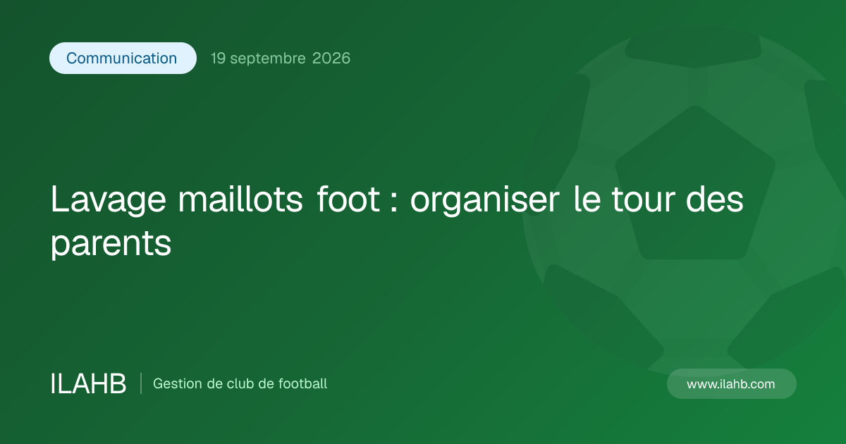 Illustration de l’article Lavage maillots foot : organiser le tour des parents