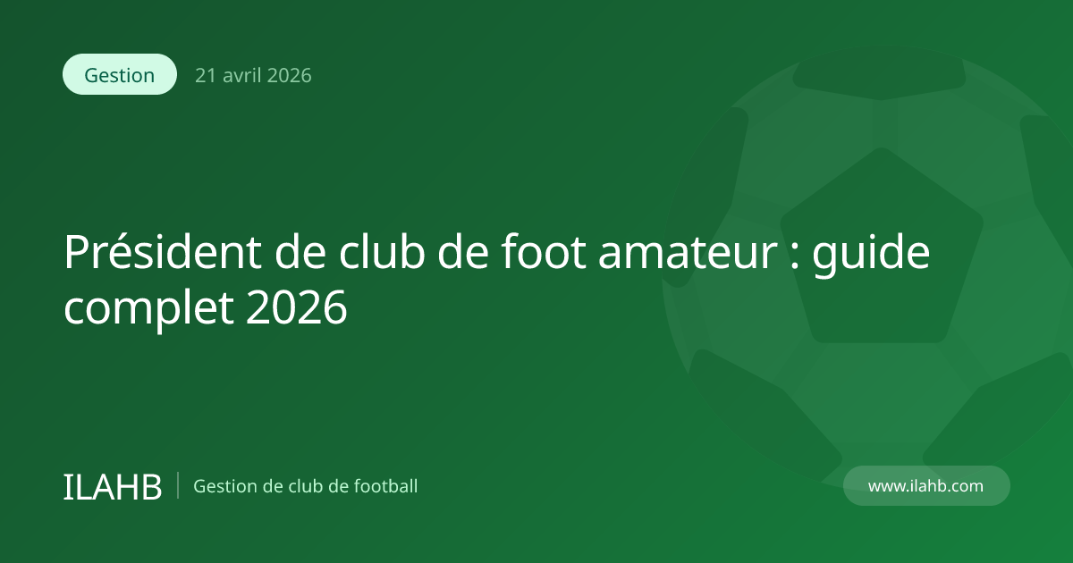 Président d'un club de foot amateur animant une réunion de bureau