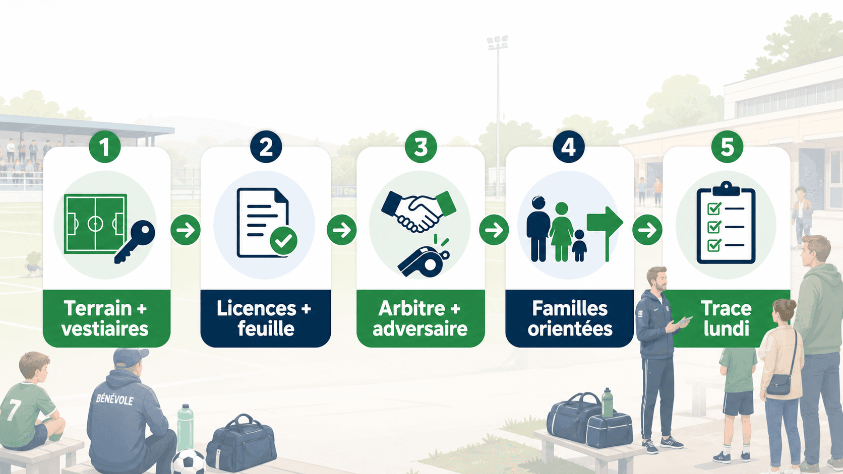 Checklist du responsable terrain pour le premier match à domicile d'un club de foot amateur