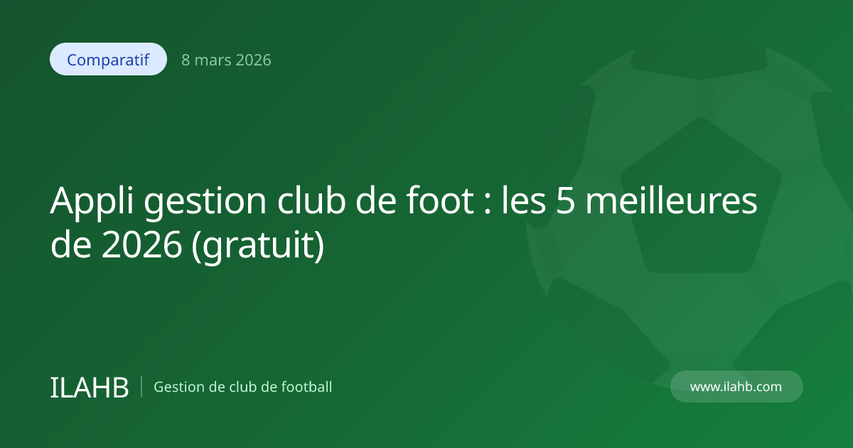 Application gratuite gestion équipe football amateur